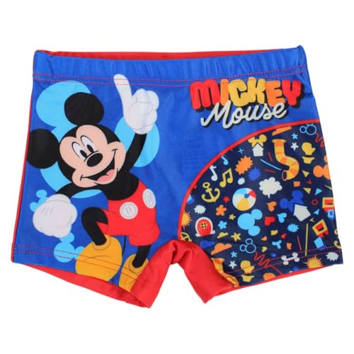 Mickey, Maillot de Bain, Rouge, Plage, Bain, été, Confort, Imprimé, Enfants, Garçon, Fille, Taille 5/6A - Modèle MIC36-0371 S1-5/6A