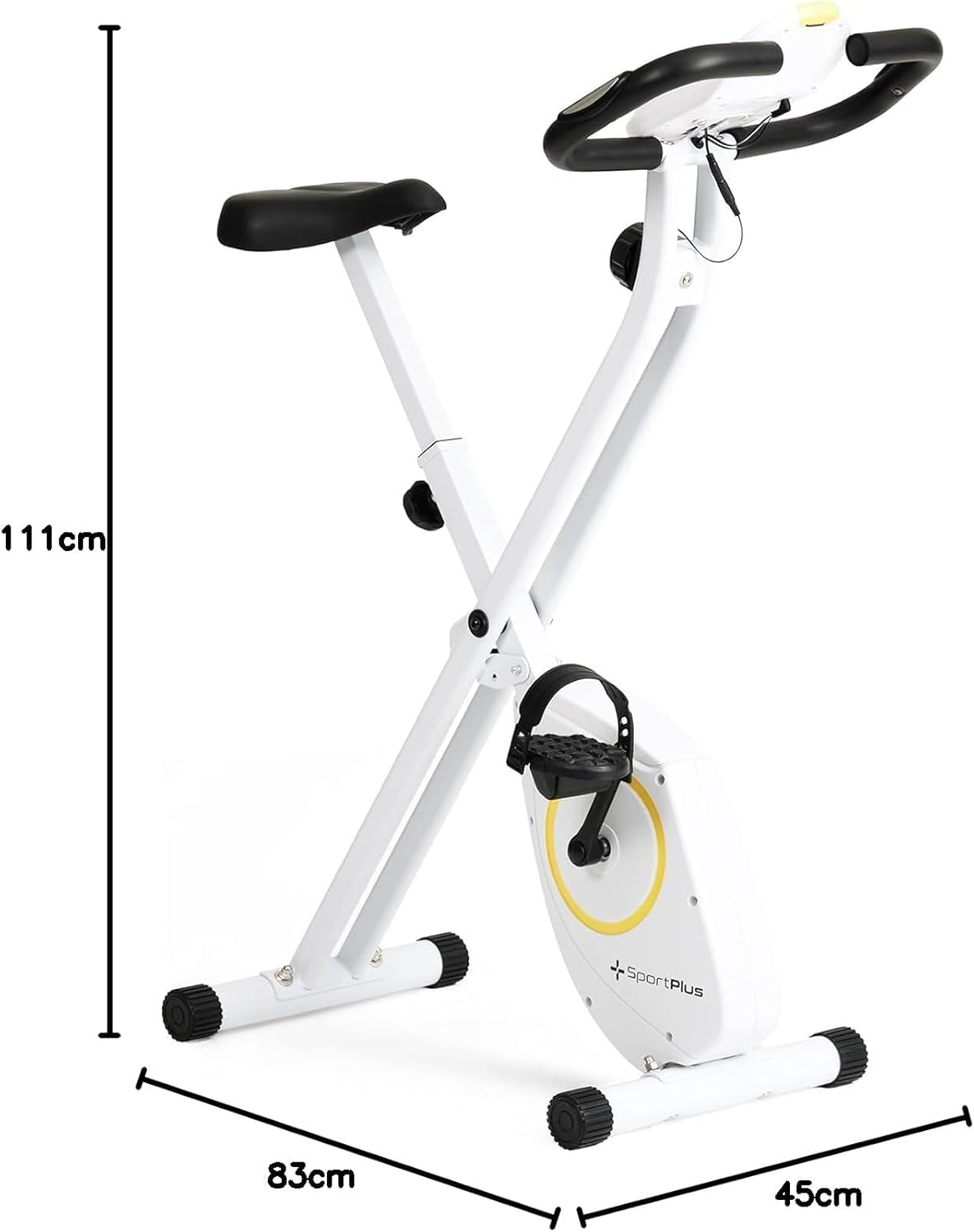 SportPlus Vélo d'appartement pliable silencieux pour la maison compatible avec l'application Fitnessbike