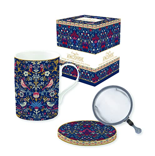 EASY LIFE COFFRET TISANIERE 35CL EN PORCELAINE AVEC FILTRE INOX R0105#CHIN