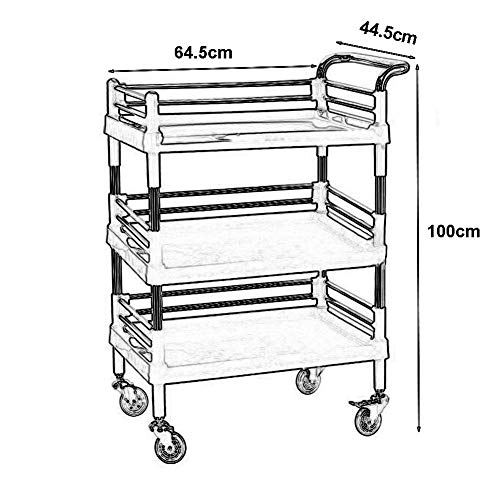 Chariot de service polyvalent pour salons et hôtels bleu