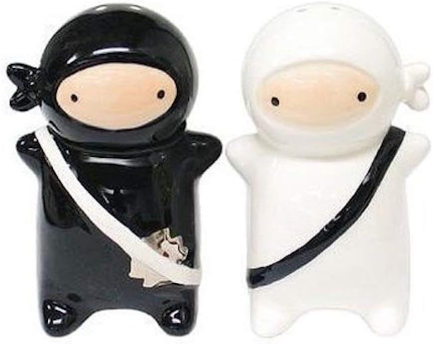 Baby Dueling Ninja Warriors Salt and Pepper Shakers