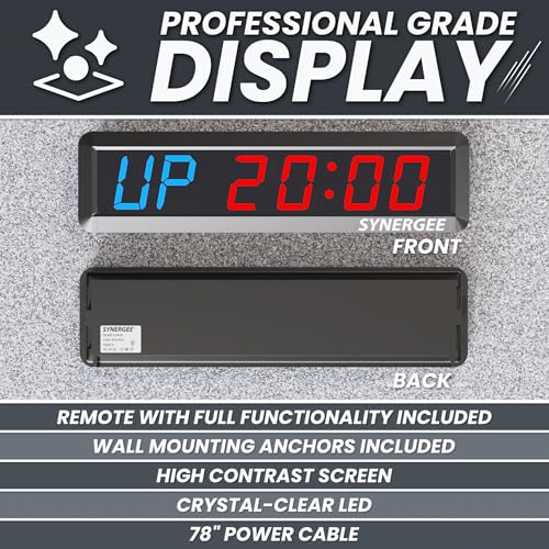 Synergee 16.5" Interval Timer – Programmable Wall Mounted Clock - Image 4