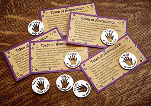 Tokens Of Appreciation And Cards (Set Of 10) | Share Appreciation Of Others - Unique Card/Token Combo |"Token Of Appreciation" &"Pass It Along" #TOP4