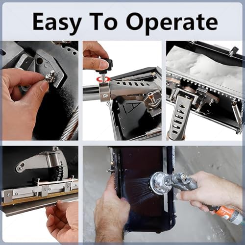 Adjustable Drywall Flat Box Set, Professional Taping Tool with 120° Aluminum Alloy, Includes 1060-1650mm Extendable Handle for 8" Sheetrock Installation