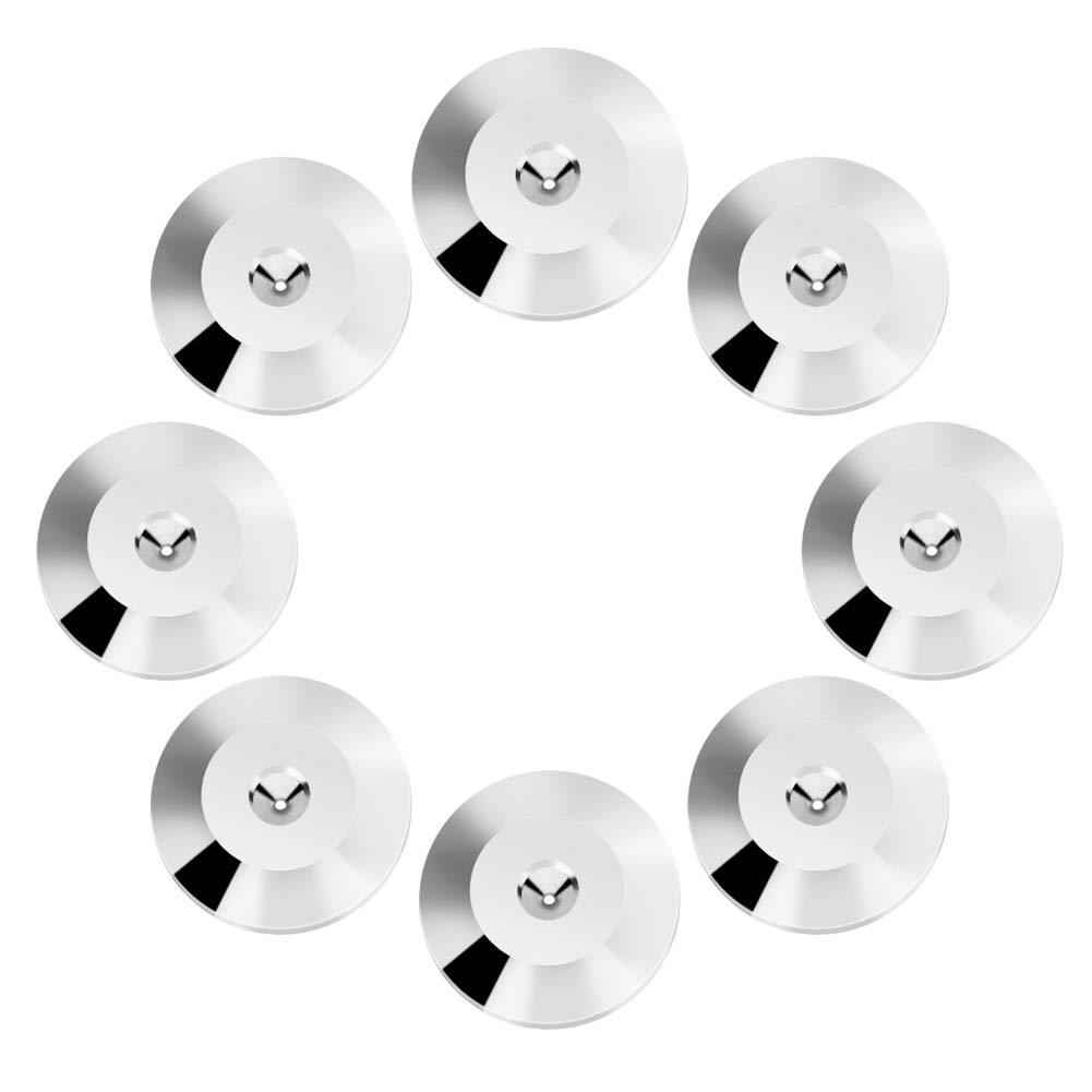 Piedini per Diffusori 8 Pezzi 25x4mm Base Antiurto Universale in Rame Cuscinetti Isolanti