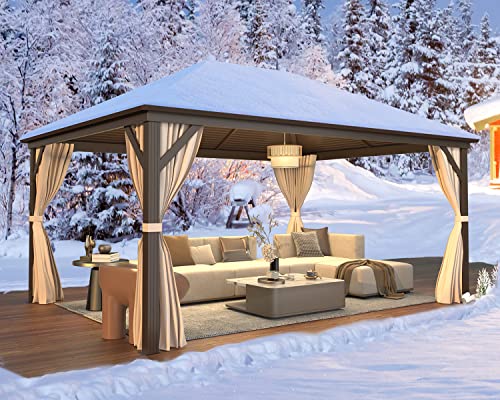 MELLCOM 10' x 13' Hardtop Gazebo Canopy for Outdoor Events and Entertaining
