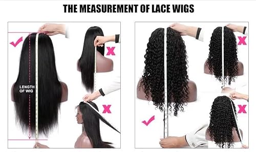Foto von Echthaar Lace Front Perücke 150% Dichte Brazilian Human Hair Wig 13 * 4 Lace Front Perücke mit Babyhaar Freier Teil 16 Zoll