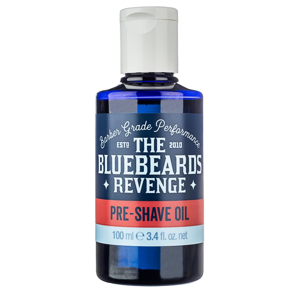 The Bluebeards Revenge, Pre Shave Oil For Men, Vegan Friendly Oil For Sensitive Skin, Helps To Prevent Skin Irritation, 100 ml