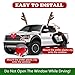 Hydencamm Christmas Reindeer Antlers for Cars with LED Lights, Window Sticker, Jingle Bells, Rudolph Nose - Car Decoration Kit