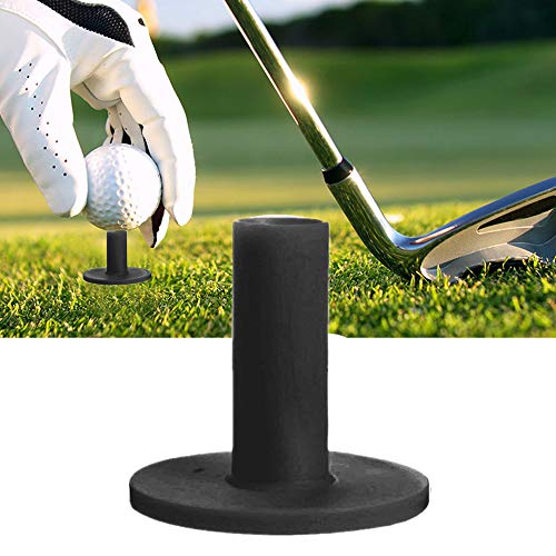 Golf Rubber Tees Driving Range 3 Pack 2.75" 3.0" 3.13" Different Size Professional Durable Tee Set For Indoor Outdoor Practice Range Mats (3 Pcs-Black (2.75”+3.0”+3.13”)) #TOP5