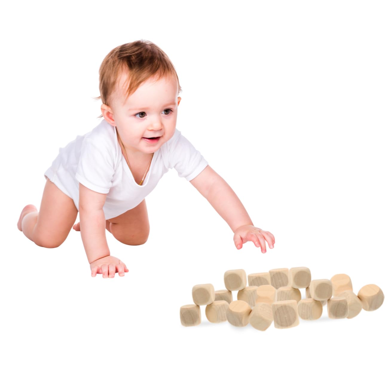 Juego De Dados De Madera En Bloques Cuadrados De Madera De 18 Mm Paquete Económico Para Niños Y Niñas Que Estudian En Caja