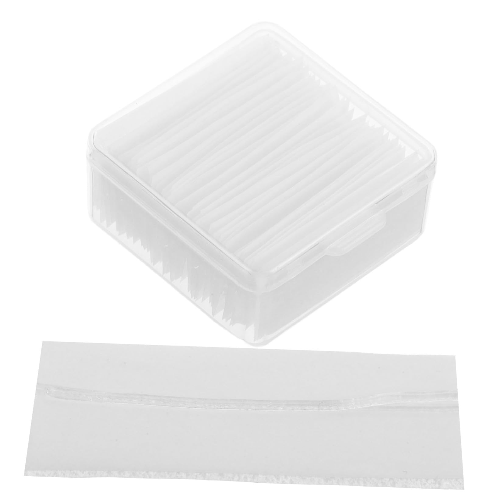 IWOWHERO 40pcs Self Adhesive Eyelash Strips for Reusable False Lashes No Glue or Eyeliner Needed Soft Transparent Adhesive Strips for Easy Application of Faux Eyelashes