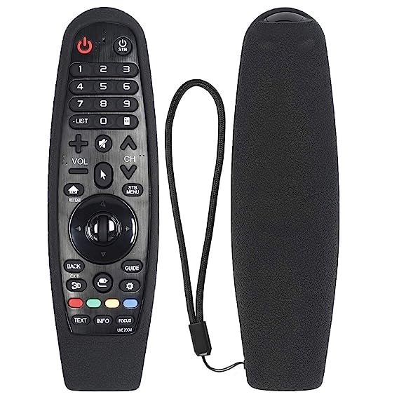 Electvision Silicon Remote Cover case Compatible for LG Smart TV Magic Remote case Cover Compatible for LG AN-MR600/LG AN-MR650a (Black)