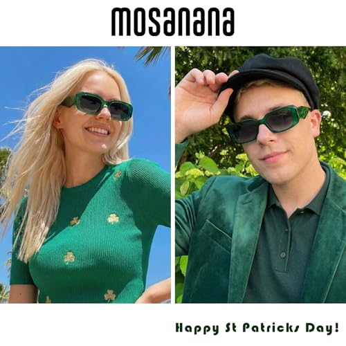 Image of mosanana Trendy Rectangle Sunglasses for Women Men-Goulding