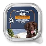 by Amazon Comida Húmeda para Perros, Paté con Pollo y Corazón Gourmet con Zanahorias y Pasta, 300g, Paquete de 10