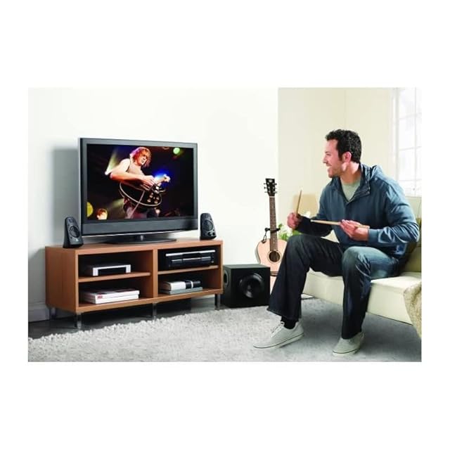 Logitech Z623 THX 2.1 Speaker System with Subwoofer, THX Certified Audio, 400 Watts Peak Power, Deep Bass, Multi Device, 3.5mm & RCA Inputs, Easy Controls, PC/PS4/Xbox/DVD Player/TV/Smartphone/Tablet view 2