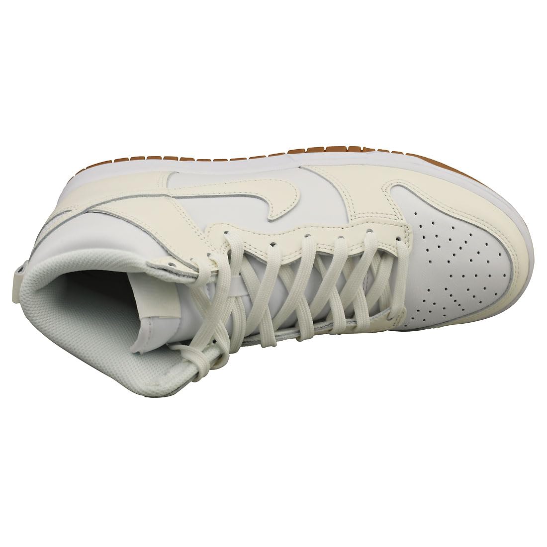 Nike Zapatillas altas para mujer, Blanco/Sail-gum Med Brown, 43 EU