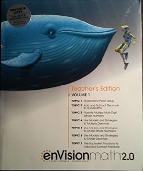 Spiral-bound enVIsion math 2.0 Teachers edition Volume 1 Topics 1-7 Grade 5 Book