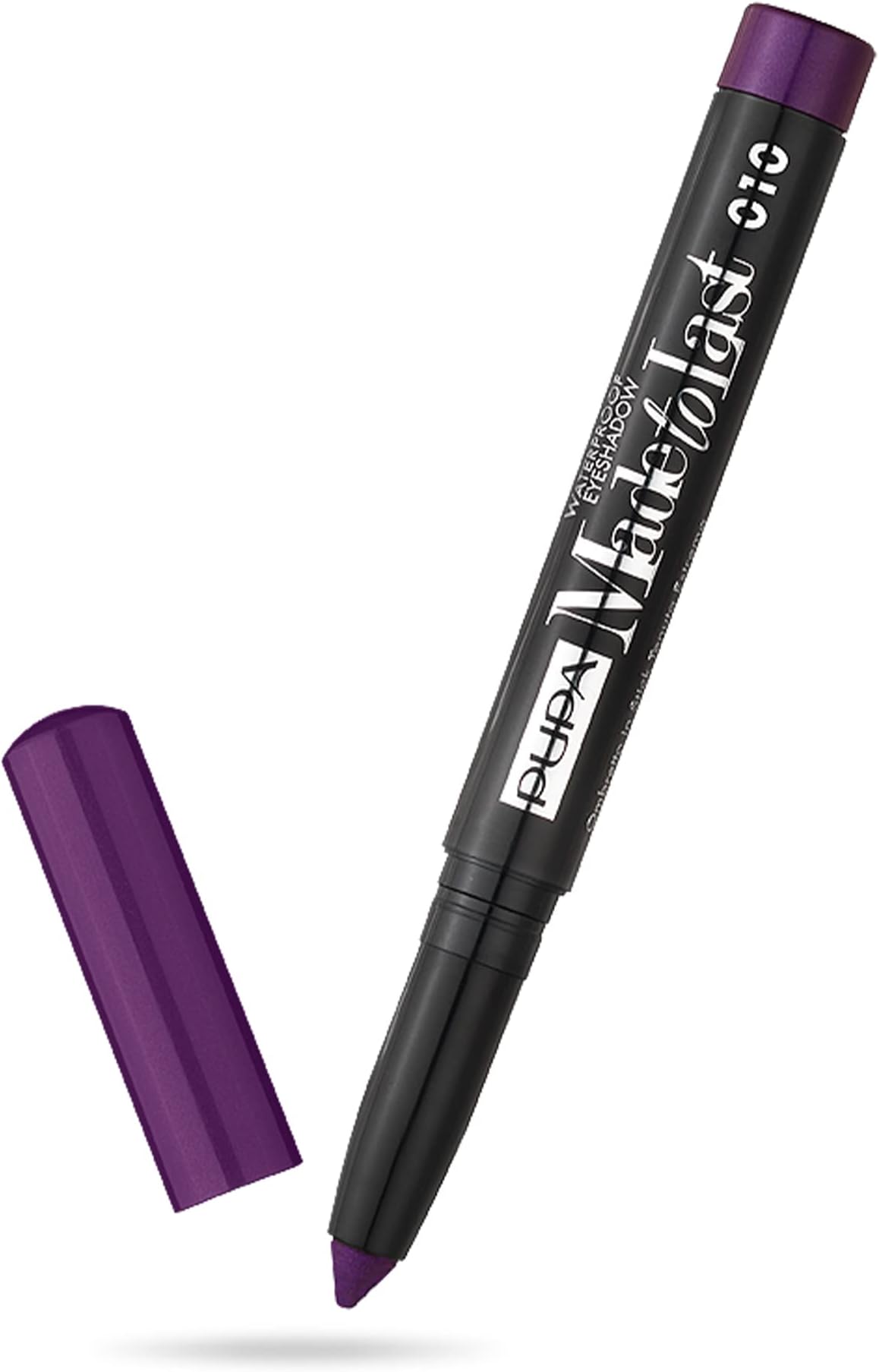 Pupa Milano Made to Last Eyeshadow, Waterproof Stick Eyeshadow, Extreme Hold, Crease and Smudge Proof, Creamy and Lightweight Texture, Film Forming Ingredients, 010 Shocking Violet, 0.049 oz