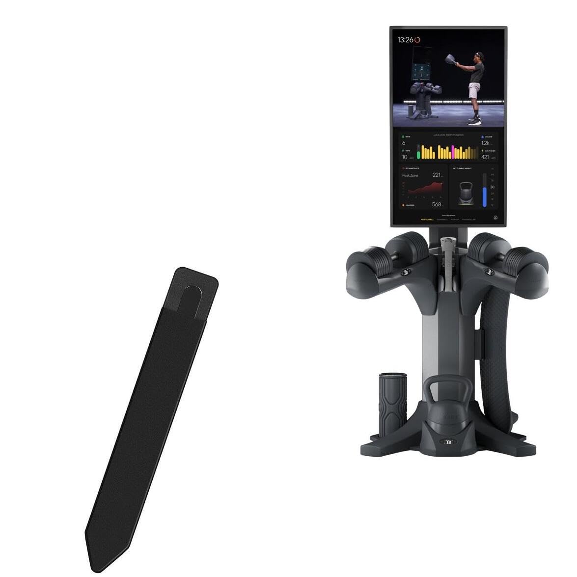 BoxWaveStylus Pouch Compatible with JAXJOX InteractiveStudio (43 in) - Stylus PortaPouch, Pen Stylii Holder Carrier Portable Self-Adhesive - Jet Black