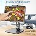 ROADOM Tablet Stand, Adjustable 360° Swivel Bracket, 180° Tiltable Clamp,Foldable Tablet Holder for 4.7-17.3'' iPhone/iPad/Tablet/Portable Monitor, Aluminum Alloy, Black