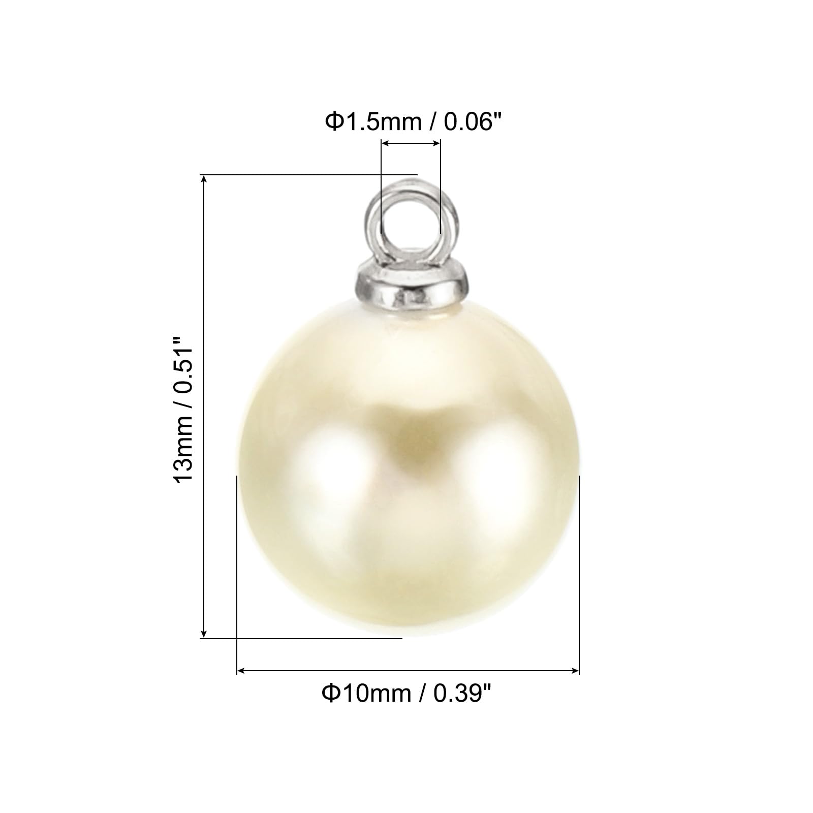 PATIKIL (10mm Pearl Charm - Image 2
