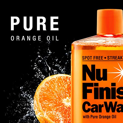 Nu Finish Car Wash Soap, No Spots, Streaks or Harmful Ingredients, Unique Pure Orange Oil Formula Removes Tar, Tree Sap, Bugs, Bird Droppings, 64 oz