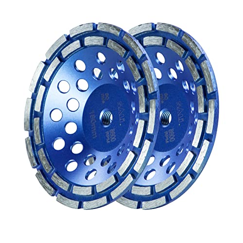 SALI 7 Inch Diamond Grinding Wheel with 28 Turbo Segments, 5/8-11 Arbor