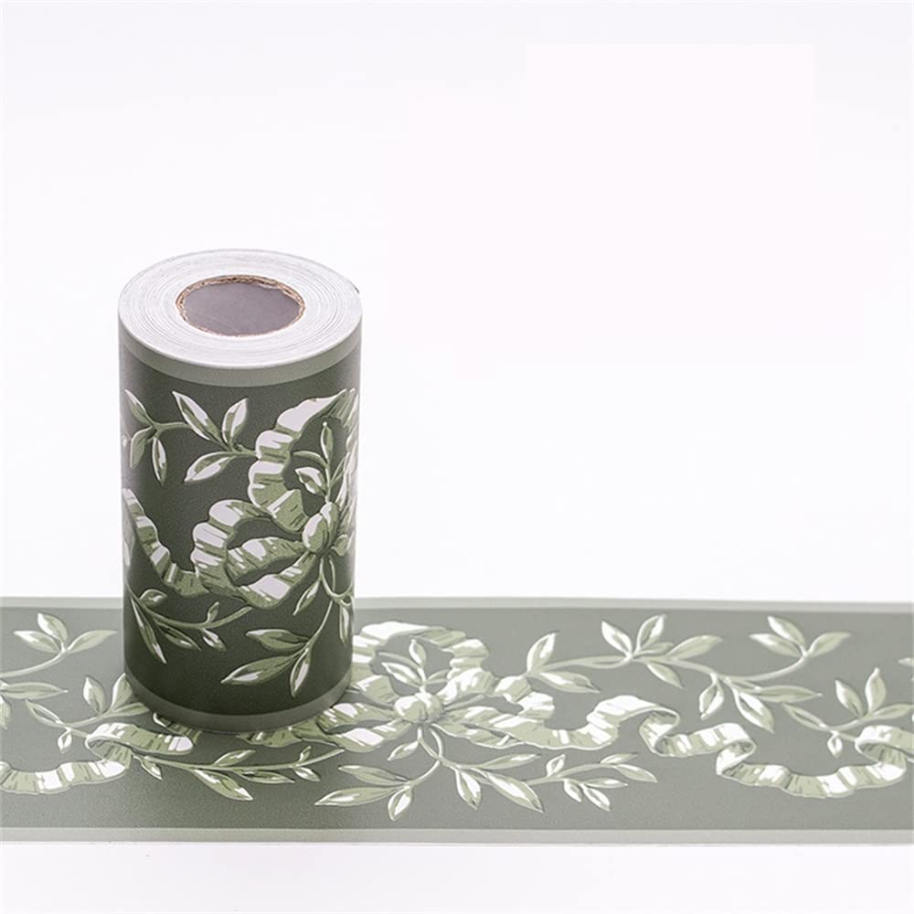 LYHYDMA Wallpaper Border 10M/Roll Self Adhesive Waterproof Waist Lines Wallpaper Bathroom Skirting Line Decor Baseboard Corridor Floor Borders Sticker(6)