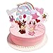 16 piezas de decoración para tartas cumpleaños niña arcoíris feliz cumpleaños, decoración para tartas, sika, ciervo, globo, rosa, nube, decoración para cupcakes para bebés niños decoración de fiestas