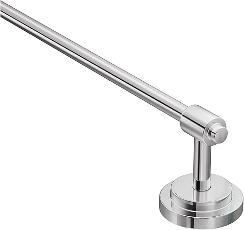 Miniatura 6 de Moen DN0724BN Iso - Toallero individual de 24 pulgadas, níquel cepillado