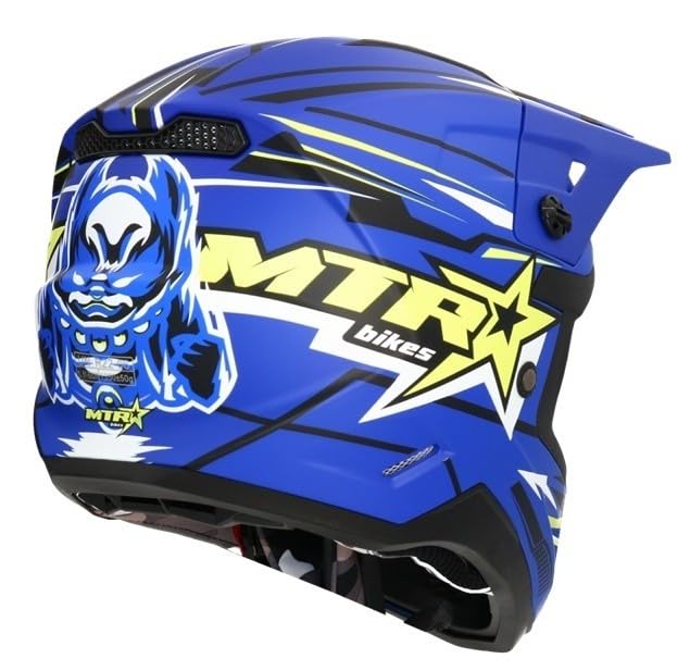 Casco de Motocross niños Shiro MTR MX-308 Azul