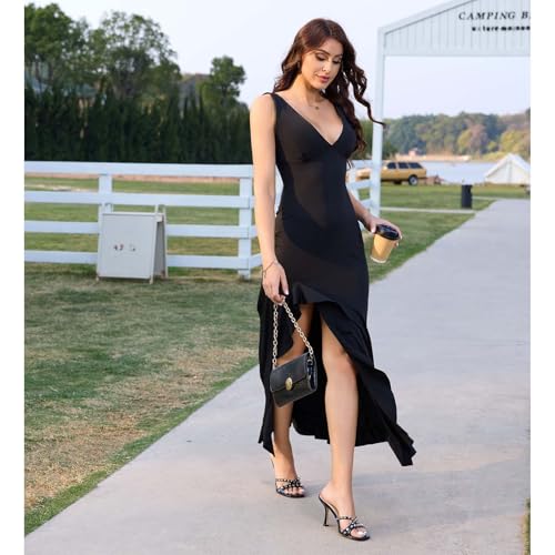 Womens Heels Square Toe Heeled Sandals for Women Low Kitten Heels Sandals Open Toe Slip on Mule for Party Wedding Dress Shoes 5