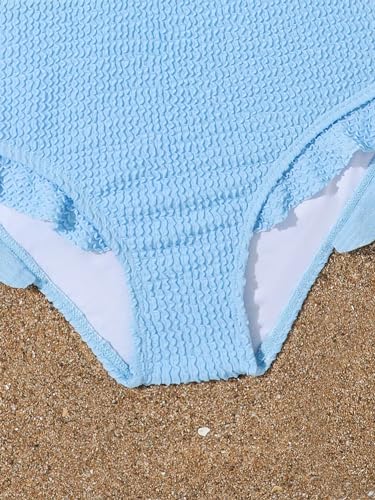 Floerns Girl's 2 Piece Bathing Suit Ruffle Trim Summer Bikini Swimsuit3