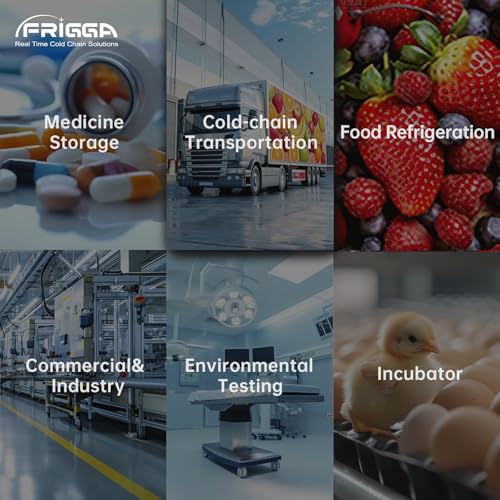 Image of Frigga M2E 2Pack Reusable Temperature Data Logger with External Probe Digital Temperature Recorder USB 14400 Points High Accuracy PDF CSV Report