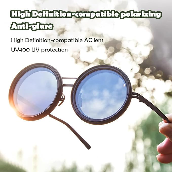 Adjustable Tint Sunglasses, 1-9 Gears Rounded Polarized Glasses with ND Filter Lenses Advanced ND Filter Lens Technology4