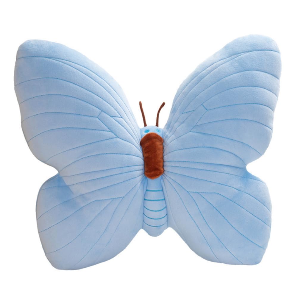 Gujuja Butterfly Shaped Throw Pillow Cute Plush Butterfly Stuffed Animal Pillow Soft Hugging Decorative Animal Pillow for Couch Living Room Bed