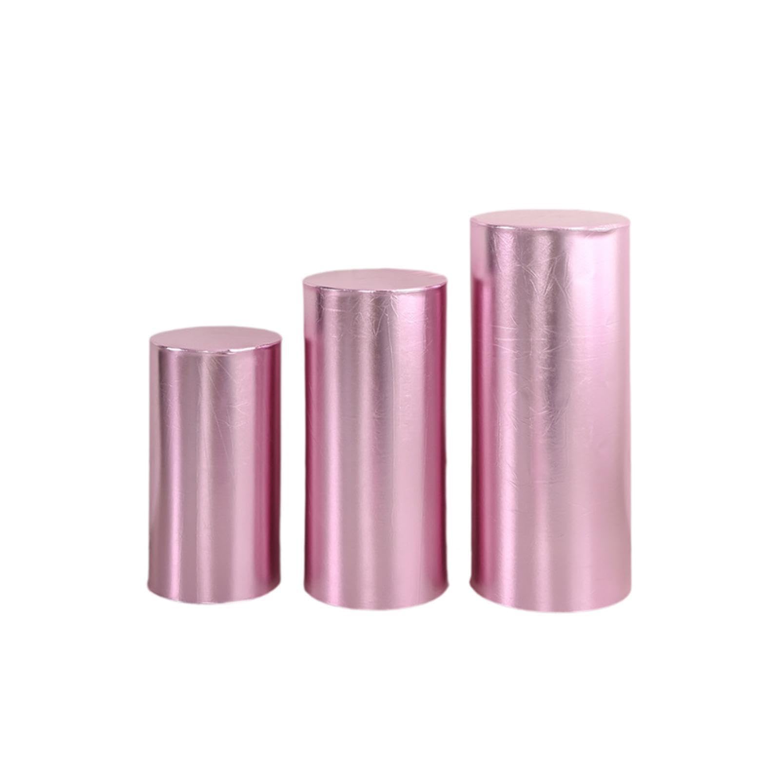 Couvertures de plinthe de cylindre haut de gamme couleur rose pour habillage événementiel élégant