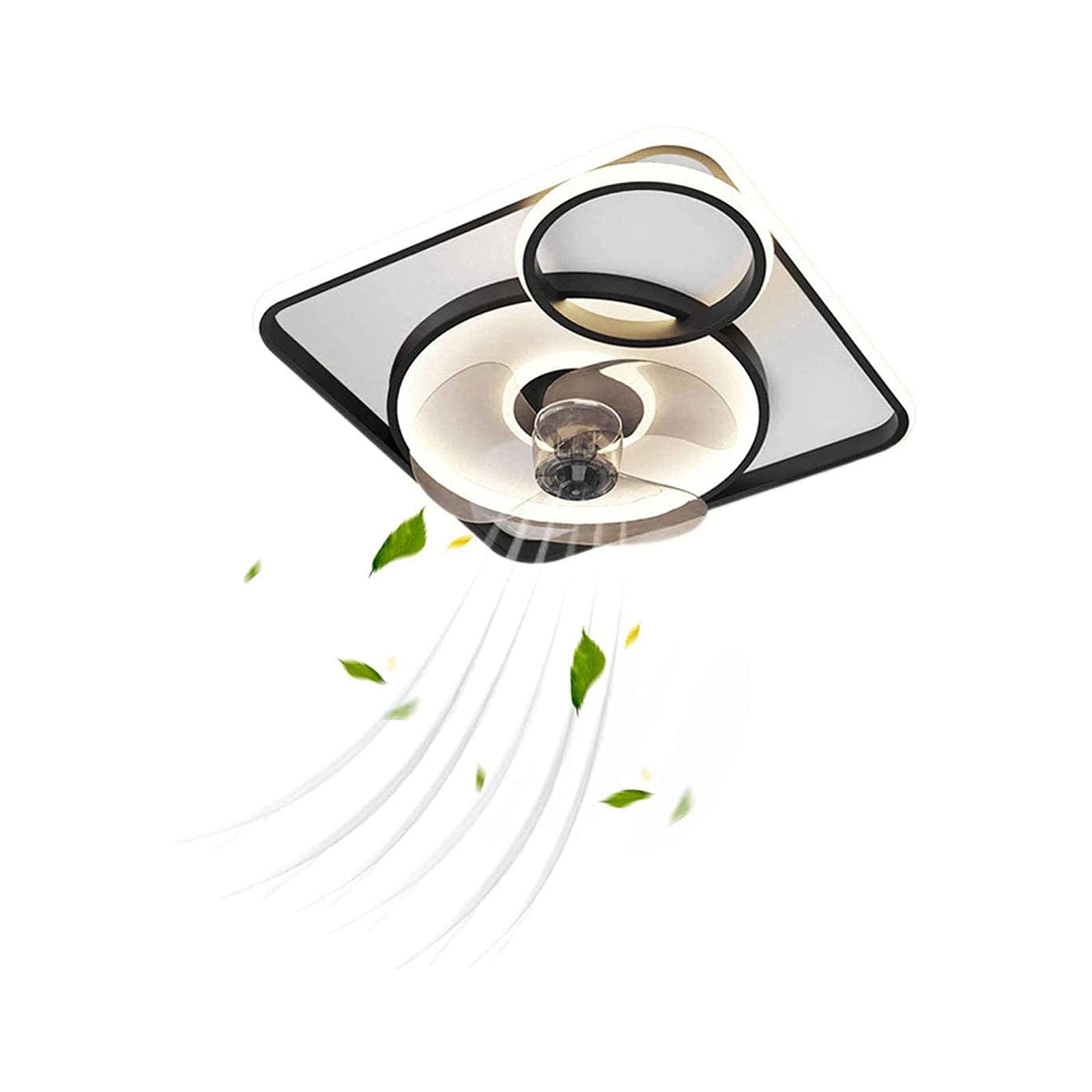 Lustre ventilateur de plafond pour salon moderne et repas chaleureux en famille