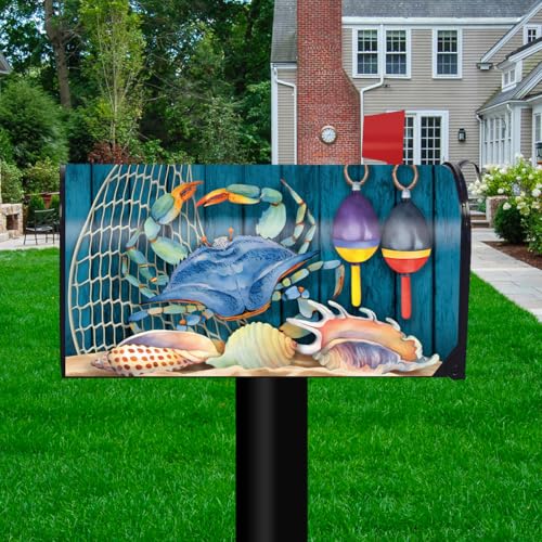 Image of Briarwood Lane Mailbox Cover - Standard Size - Crab Walk Summer for Summer Mailbox Cover
