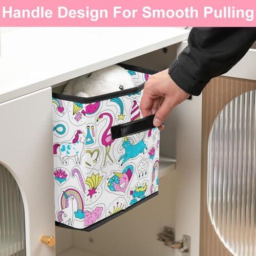 Cube de rangement pliable avec poignées solides pour linge et jouets - 7