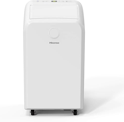 Hisense Ventilador deshumidificador de enfriamiento portátil de 8,000 BTU para habitaciones de hasta 350 pies cuadrados, control remoto, flujo de