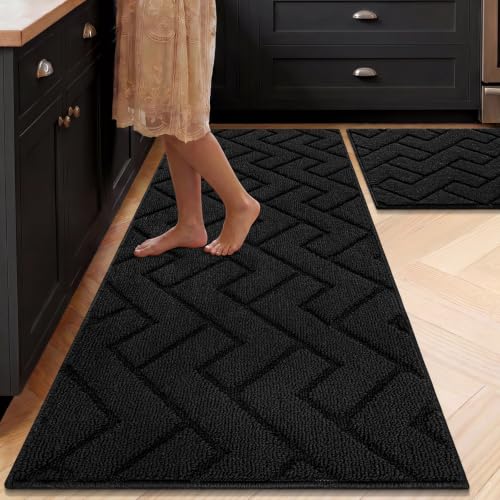 hicorfe Kitchen Runner Rug 20x48+20x32 Kitchen Set Non-Slip Kitchen Mat
