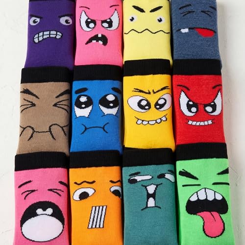 Image of Tipi Toe Women's Fun Patterned Dress Socks, 12-Pack Lightweight Colorful Crew Socks, Casual Novelty Assorted Designs