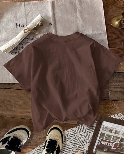 Image of Jawdrobe Cotton Blend Oversized Fit Half Sleeve Printed Round Neck T-Shirt for Women
