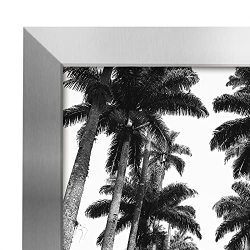 Americanflat 22x28 Poster Frame with Polished Plexiglass - Silver Picture Frame - Wide Photo Frames Made of Engineered Wood for Vertical or Horizontal Wall Display - Epic Collection - Silver