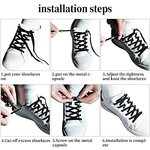 BEIFON 6 Paia 105cm Lacci Elastici Senza