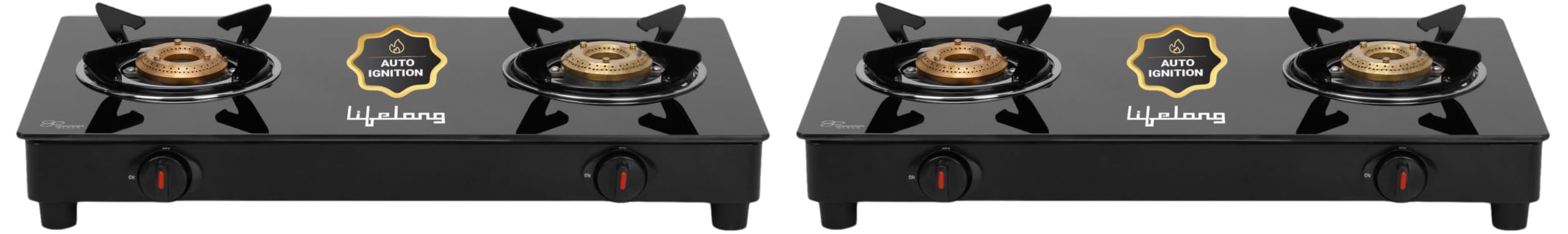 Lifelong LLGS912 Automatic Ignition 2 Burner Gas Stove with 6mm Toughened Glass Top, Automatic Ignition (Doorstep Service, 1 Year Warranty, Black) - Auto Ignition (Pack of 2)-image-35