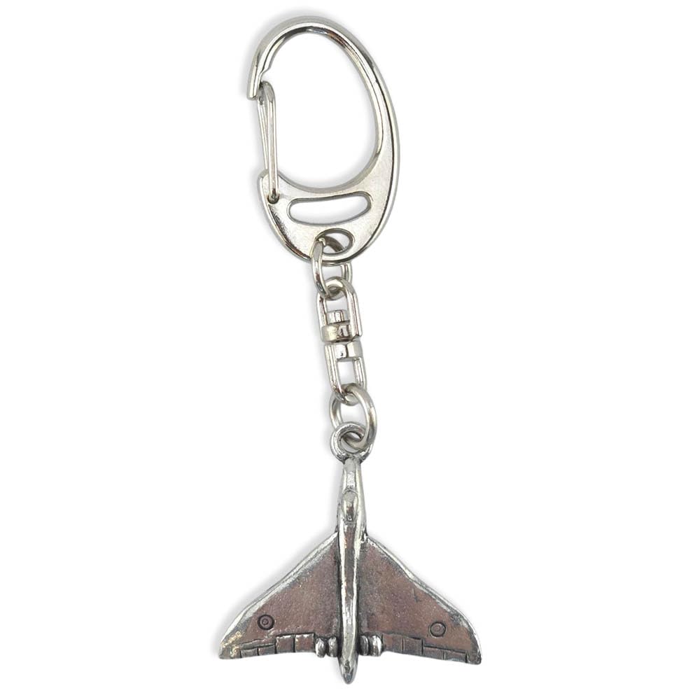 Vulcan Bomber Plane | English Pewter 3D Keyring | Little Gift | Cracker Filler