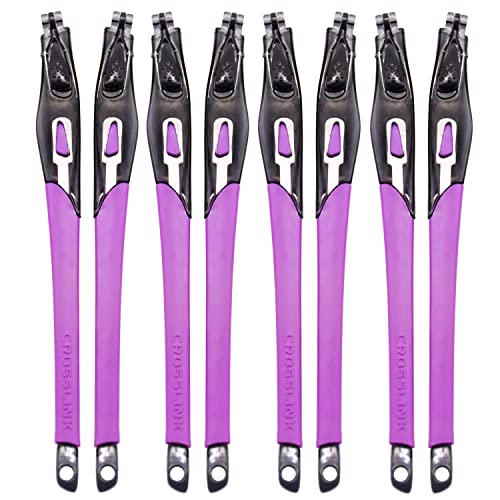 Manchons violet transparent pour branches Oakley Crosslink et cadre noir de lunettes